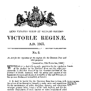 Destitute Asylum Act 1863